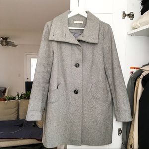 Sessun Chera Grey Wool Coat - Small